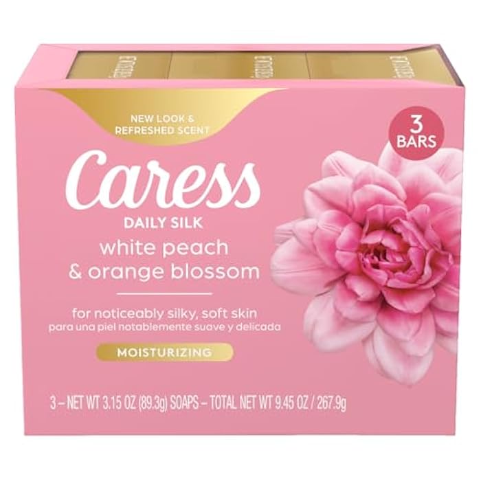 Caress Beauty Bar Soap For Noticeably Silky Soft Skin Daily Silk Extract and Floral Oil Essence 3.15 oz 3 Bars - Image 1